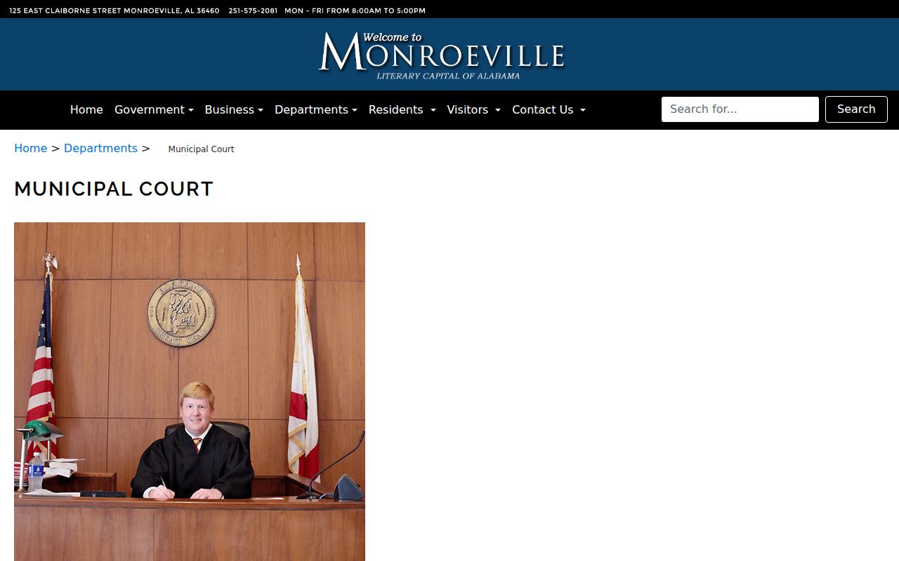 Monroeville municipal source for Monroe County traffic court records